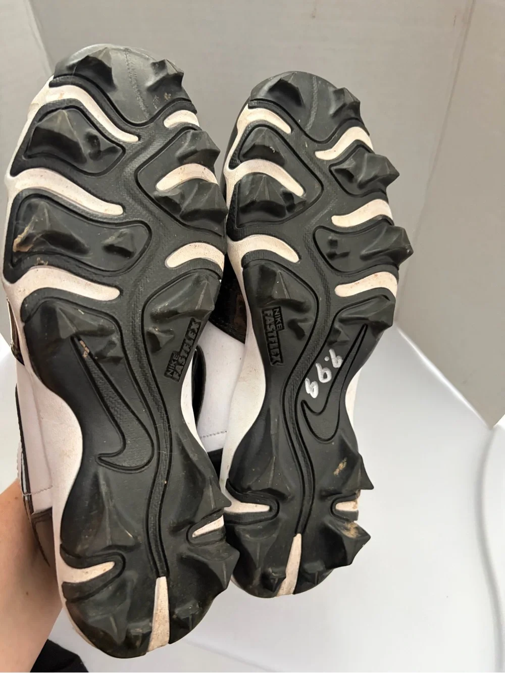 Nike Kids Black and White Baseball Cleats - Youth Sneakers